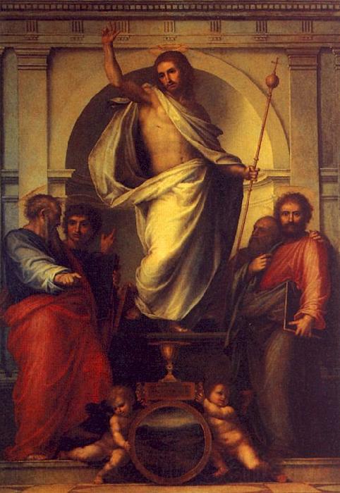 Fra Bartolommeo Resurrected Christ with Saints Norge oil painting art